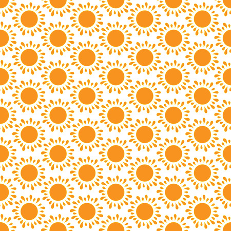 Cute seamless pattern of sun. Doodle hand drawn style . Bright and beautiful retro seamless pattern....