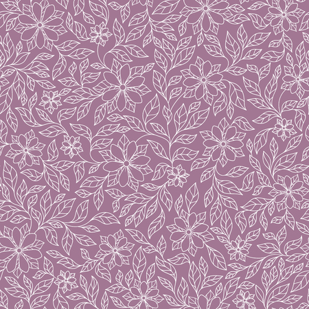 Vector illustration of seamless pattern with abstract flowers.Floral backgroundのイラスト素材