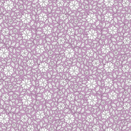 Vector illustration of seamless pattern with abstract flowers.Floral backgroundのイラスト素材