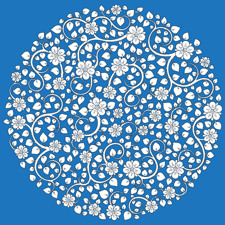 Vintage elegant   background with a bouquet of flowers . Hand Drawn Ornament with Floral Wreath. Template for Greeting Card. Paisley Flowers Illustration Designのイラスト素材