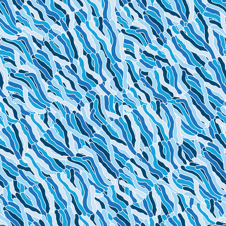 Seamless abstract hand-drawn waves pattern, wavy background. Can be used for wallpaper, pattern fills, web page, surface textures.のイラスト素材