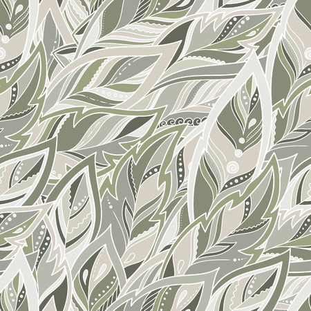 Vector Feather background, retro pattern, ethnic doodle collection, tribal design.のイラスト素材