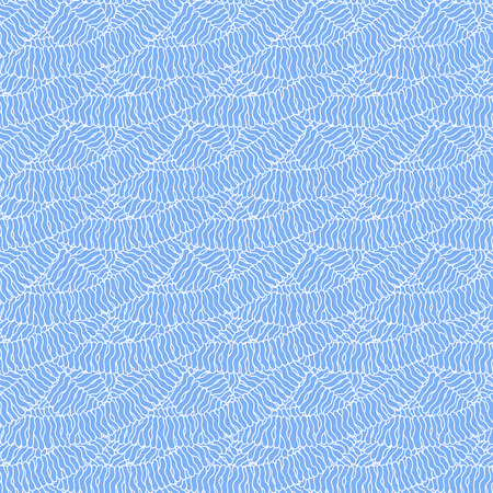 Seamless abstract hand-drawn waves pattern, wavy background. Can be used for wallpaper, pattern fills, web page, surface textures.のイラスト素材