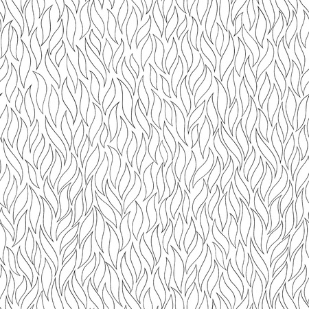 Vector floral seamless pattern. Exotic foliage with  branches. Coloring book page for children and adults.のイラスト素材
