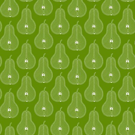 Frash pears modern beauty doodle seamless pattern. Hand drawn overlapping backdrop. Ð¡artoon illustration design. Can be used for wallpaper, pattern fills, web page background, surface texturesのイラスト素材