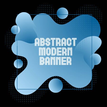 Gradient abstract banner  with flowing liquid shapes. Template for the designのイラスト素材