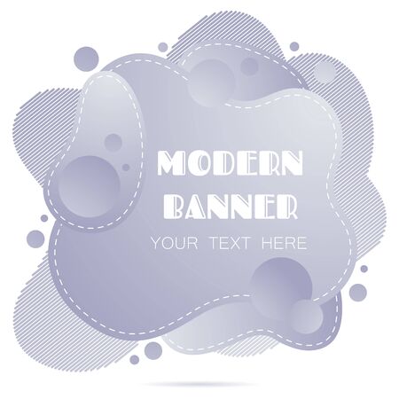 Gradient abstract banner  with flowing liquid shapes. Template for the designのイラスト素材