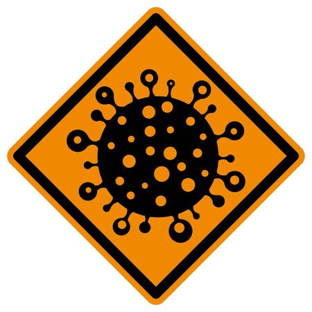 Icon Sign, 2019-nCoV Novel Coronavirus. No Infection and Stop. Dangerous. Isolated Vector Iconのイラスト素材