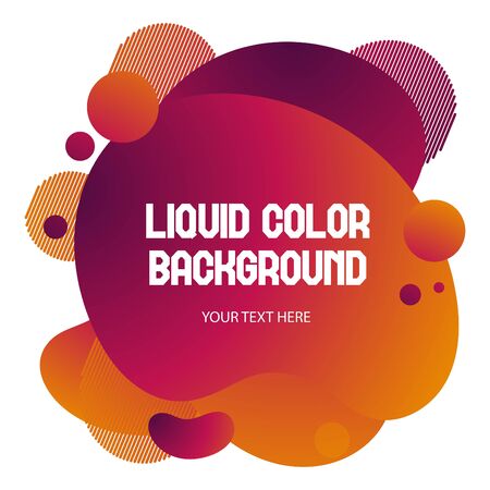 Gradient abstract banner  with flowing liquid shapes. Template for the designのイラスト素材