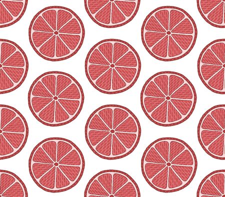 Seamless pattern with grapefruit. Perfect for wallpapers, pattern fills, web page backgrounds, surface textures, textile.のイラスト素材