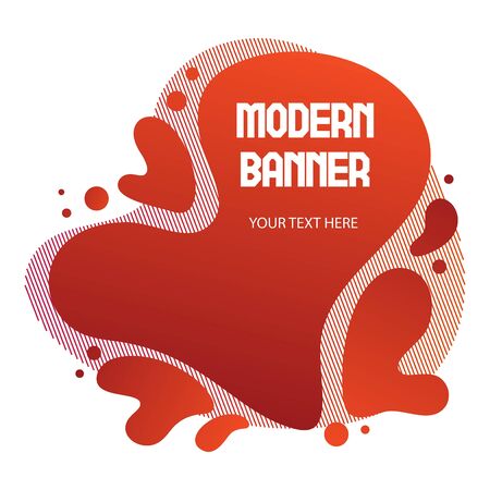  Liquid   geometric background for banner, card design on Valentines day. Gradient  bubble in the shape of a red heart. Fluid colorful abstract.のイラスト素材