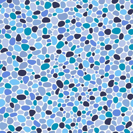 Simple colored pebble seamless pattern on white background. Random geometric dotted wallpaper. Chaotic stones backdrop.のイラスト素材