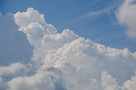 beautiful blue sky with white clouds texture background.