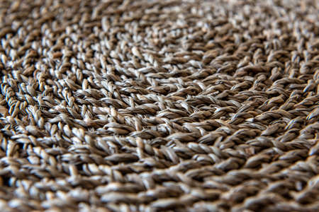 Abstract pattern. Woven wicker texture close up. Willow, rattan, bamboo. Rough coarse, handmade. Backdrop wallpaper crafts hobby conceptの写真素材