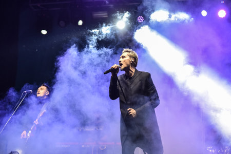 VLADIVOSTOK, SEPTEMBER 4: Dima Bilan, popular russian singer and the Eurovision Song Contest 2008 winner, performs at the Eastern Economic Forum in Vladivostok, Russia, September 4, 2021.のeditorial素材