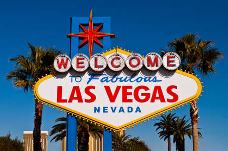 The Welcome to Fabulous Las Vegas sign is a Las Vegas landmark.の写真素材