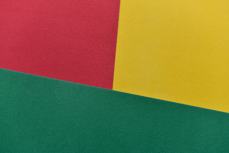 Abstract color paper and colorful paper background. red, green and yellow paper color.の写真素材