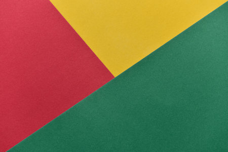 Abstract color paper and colorful paper background. red, green and yellow paper color.の写真素材