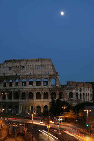 Night at the Colosseum mood of Colosseum in the night Colosseum Rome Italyの写真素材