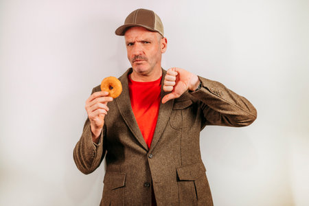 Man who doesn't like donut.