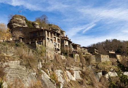 Rupit typical rural landscape of Catalonia, Spainの写真素材
