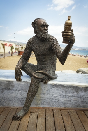 BADALONA , BARCELONA, SPAIN - JULY 15  Badalona inaugurates on Saturday 7 July 2012 the most famous sculpture anise from Spain, July 15, 2012 in Badalona Barcelona, Spainのeditorial素材