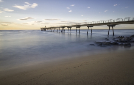 Pont del Petroli Badalona for walking Turned into a catwalkの写真素材
