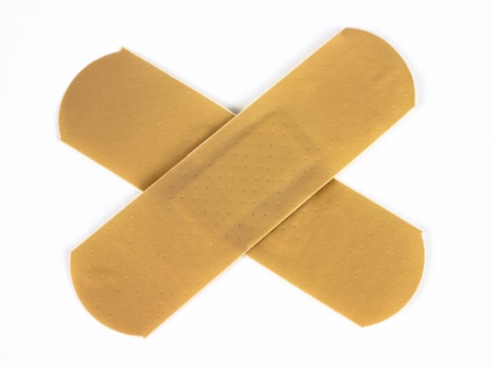 plasters isolated on white background 