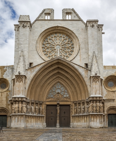Tarragona Cathedral  One of most famous places of province  Catalonia, Spain の写真素材