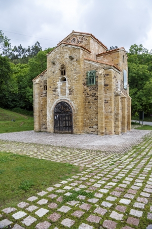 Church preRomanesque of San Miguel de Lillo  IX century  in Oviedo Asturias, Spainの写真素材