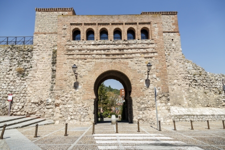 Arc or St. Stephen's Gate of the twelve gates to the city, built in the twelfth century Burgos, Spainの写真素材