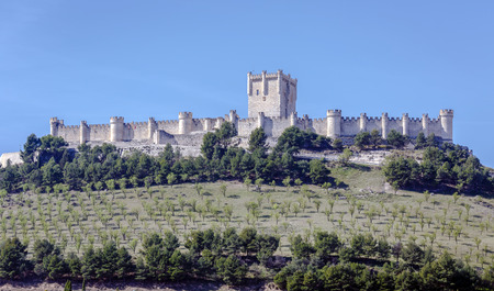 Penafiel Castle, Valladolid Province, Castile and Leon, Spain のeditorial素材