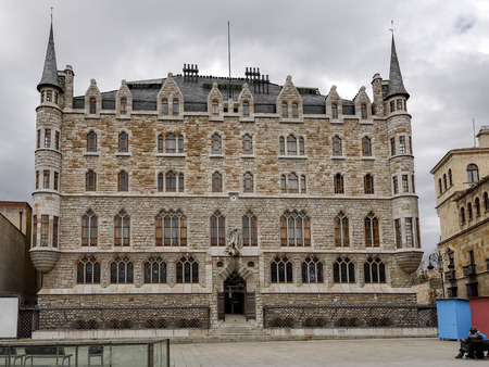Botines Palace in Leon, Castilla y Leon, Spainのeditorial素材