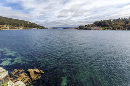 Panoramic view of El Ferrol Spain, the riaの写真素材
