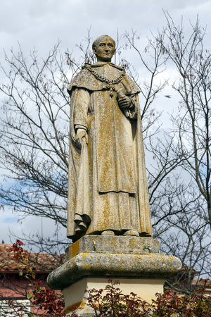 Toro, Spain - March 22, 2016: Dominican Fray Diego de Deza that reached charges archbishop, Grand Inquisitor of the Crown of Castile and preceptor Prince John. Born in Toro in 1443のeditorial素材