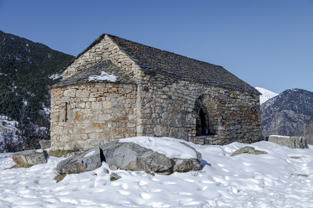 Roman Church of Sant Quirc de Taull In el Pla de la Ermita (Catalonia - Spain).の写真素材