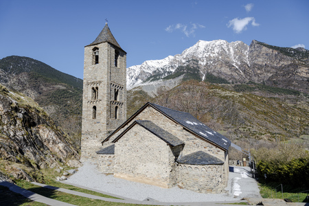 Roman Church of Sant Joan de Boi, in the Boi Valley, (Catalonia - Spain). This is one of the nine churches.の写真素材