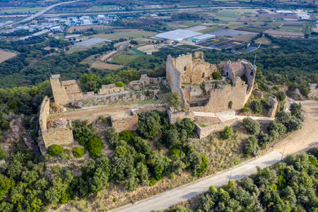Palafolls Castle in the province of Barcelona Catalonia Spainの写真素材