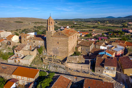 Church of the Assumption of Alcala de Moncayo, Tarazona Zaragoza Spainのeditorial素材