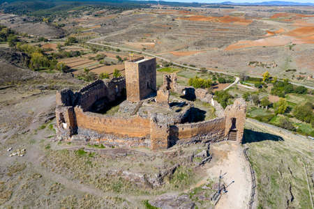 Trasmoz Castle, 13th century medieval fortress, Tarazona region, Zaragoza province, Spain. Front viewのeditorial素材