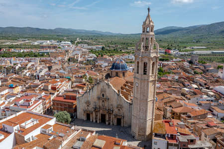 Alcala de Chivert Xivert church In Castellon Spain Saint Juan Bautista Spainの写真素材