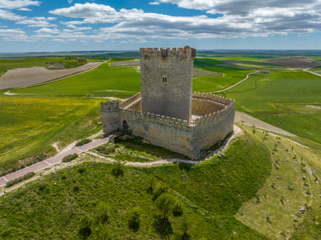 Castle of Tiedra, Route of the castles, Valladolid, Spainのeditorial素材
