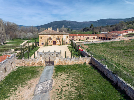 Palace of Hinojosa de la Sierra Province of Soria Spainのeditorial素材