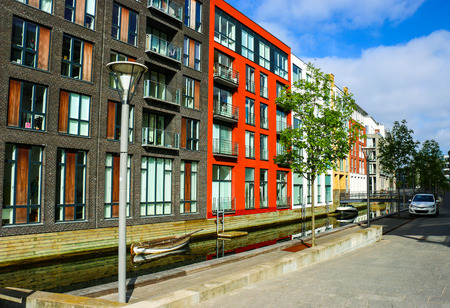 Houses waterfrontの写真素材