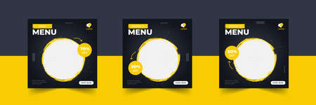 food menu social media post template