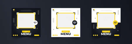 food menu social media post template