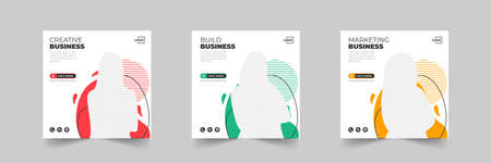 business social media post templateのイラスト素材