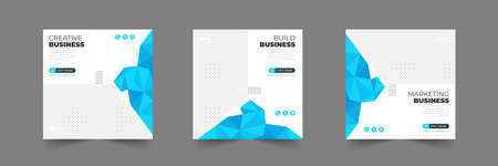 business social media post templateのイラスト素材