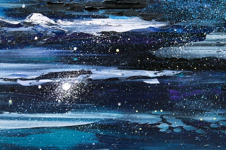 Starry sky night oil