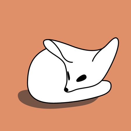 Fennec fox Logo vectorのイラスト素材